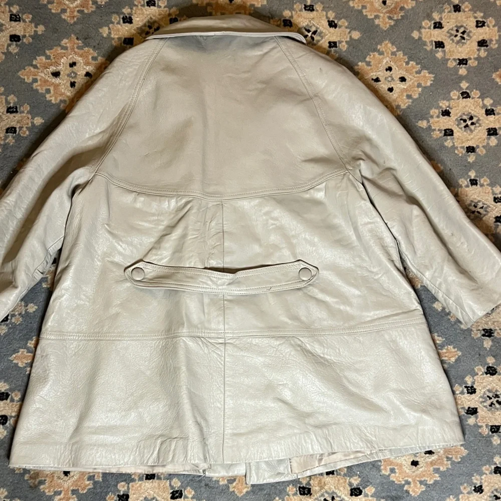 Vintage leather jacket car coat - Picture 3 of 10